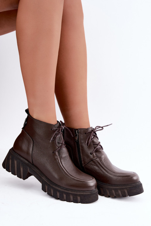 Haut sich Zuarm laufen Damenstiefel Zazoo 60594 CzekoladoZue