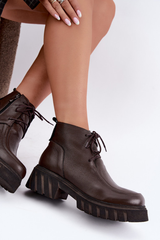 Haut sich Zuarm laufen Damenstiefel Zazoo 60594 CzekoladoZue
