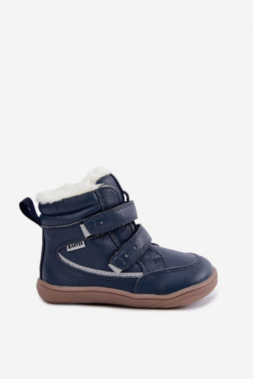 Leder Kinder Schneestiefel Barefoot Bartek 8401456 dunkelblau 2