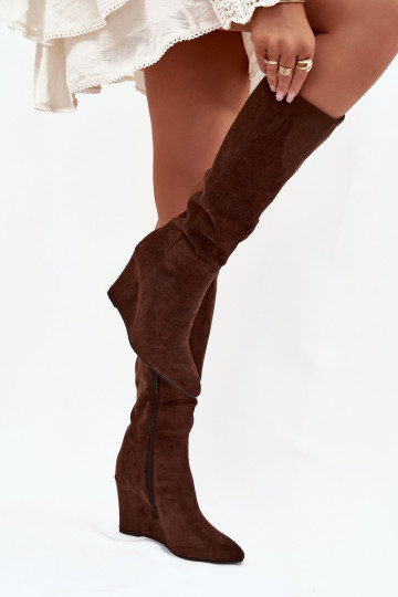sich Zuarm laufen Damenstiefel mit einer Plattform CzekoladoZue Rosina 2