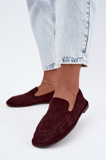 Damen Mokassins in bordeauxfarbener Farbe Mireliah 2