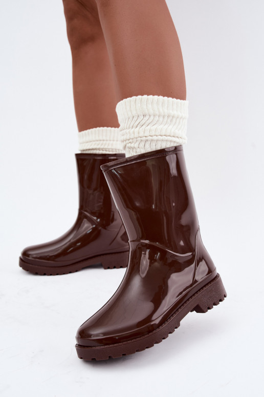 Damen Gummistiefel in dunkelbrauner Farbe Elvara