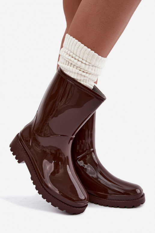 Damen Gummistiefel in dunkelbrauner Farbe Elvara