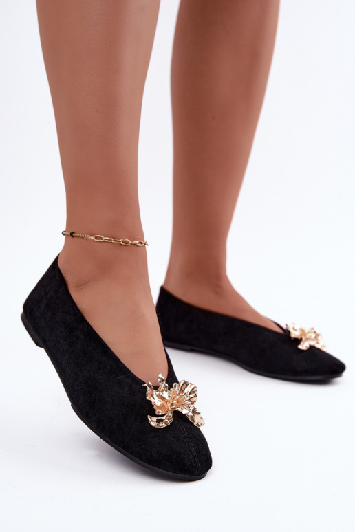 Ballerinas mit Verzierungen in Schwarz Briellea