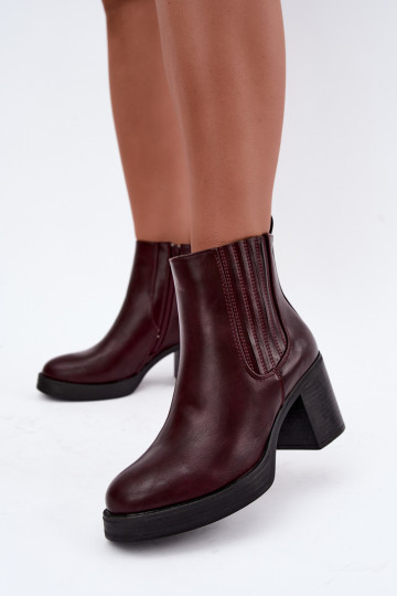 sich Zuarm laufen Stiefel mit Absätzen Burgund Gisandra 2