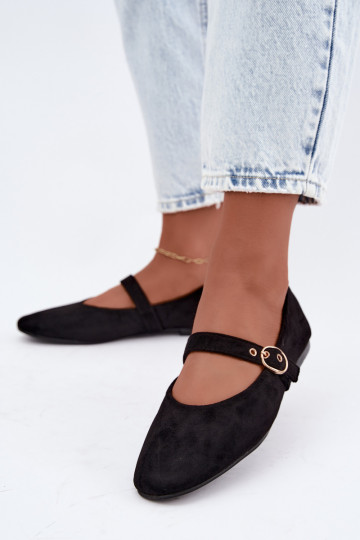 Ballerinas im Mary Jane Stil in schwarzer Farbe Nolenne 2