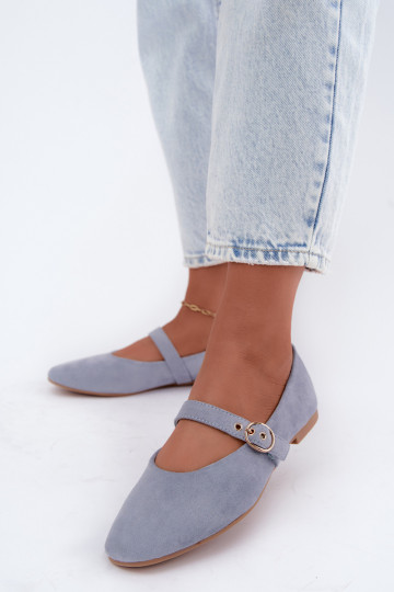 Ballerinas im Mary Jane Stil in blauer Farbe Nolenne 2
