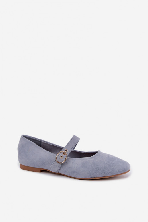 Ballerinas im Mary Jane Stil in blauer Farbe Nolenne