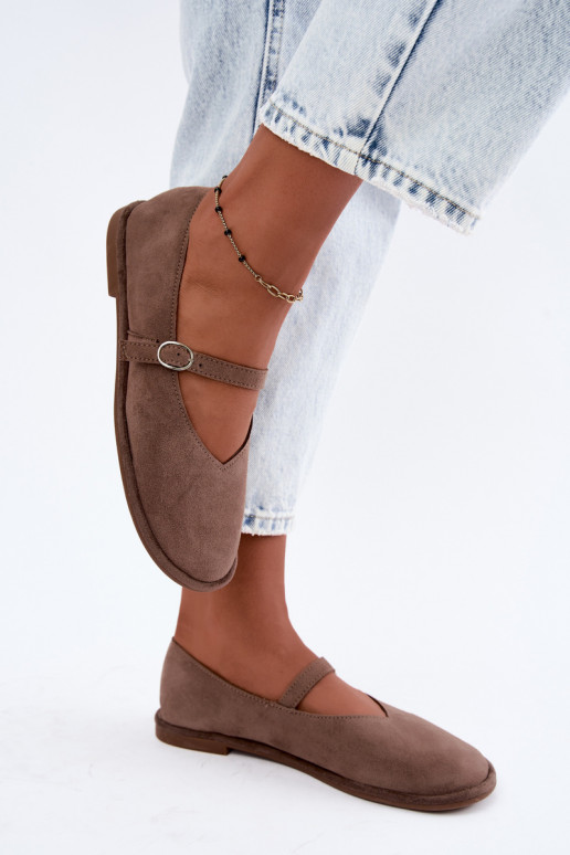 Barefoot Ballerinas mit Riemen in Lehmfarbe Rhoselle