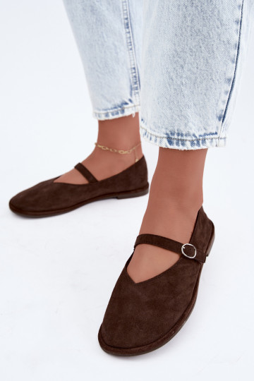 Barefoot Ballerinas mit Riemen in Schokoladenfarbe Rhoselle 2