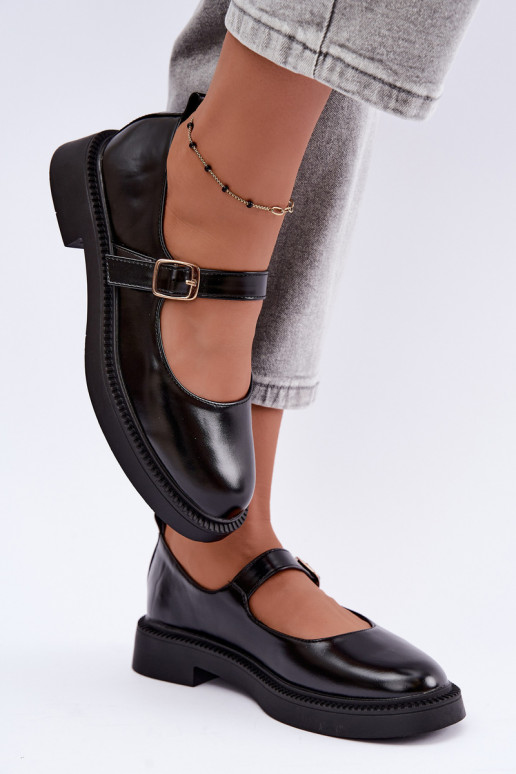 Schuhe Es mussry Jane mit breiten Absätzen schZuarze Farbe Lareine
