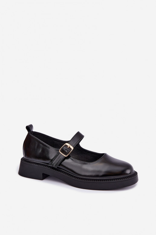 Schuhe Es mussry Jane mit breiten Absätzen schZuarze Farbe Lareine