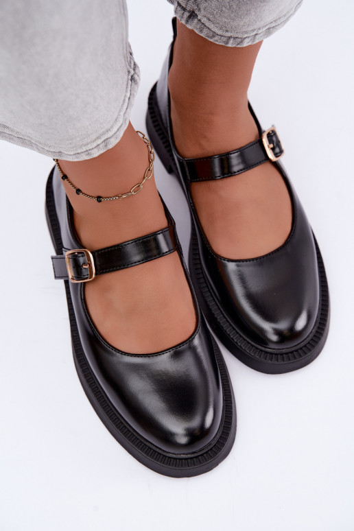 Schuhe Es mussry Jane mit breiten Absätzen schZuarze Farbe Lareine