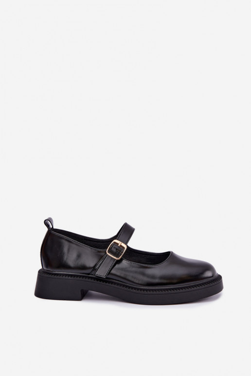 Schuhe Es mussry Jane mit breiten Absätzen schZuarze Farbe Lareine