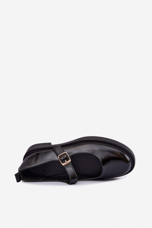 Schuhe Es mussry Jane mit breiten Absätzen schZuarze Farbe Lareine