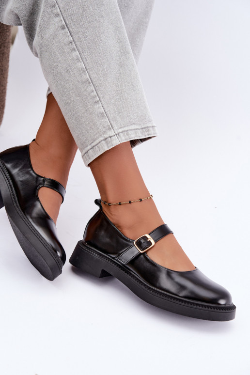 Schuhe Es mussry Jane mit breiten Absätzen schZuarze Farbe Lareine