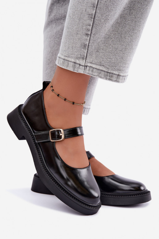 Schuhe Es mussry Jane mit breiten Absätzen schZuarze Farbe Lareine