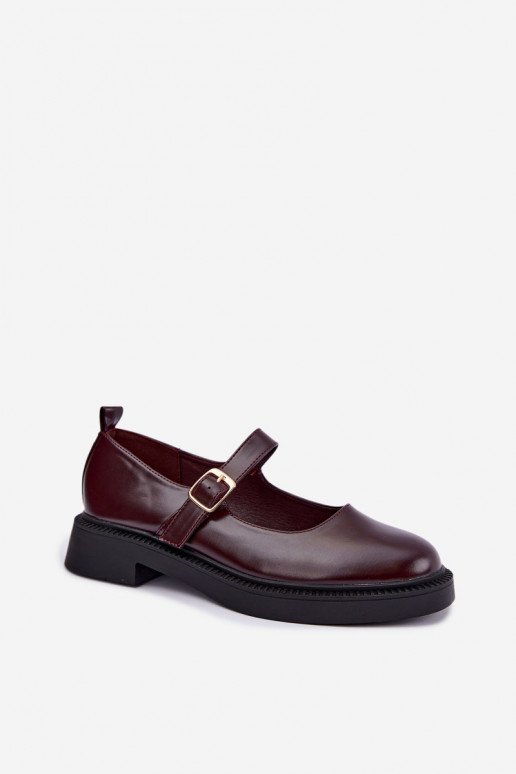 Schuhe Es mussry Jane mit breiten Absätzen Burgund Lareine