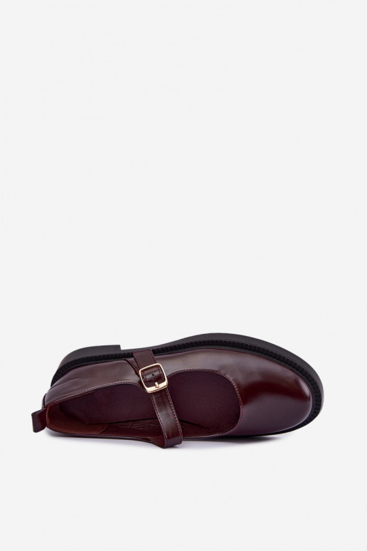 Schuhe Es mussry Jane mit breiten Absätzen Burgund Lareine