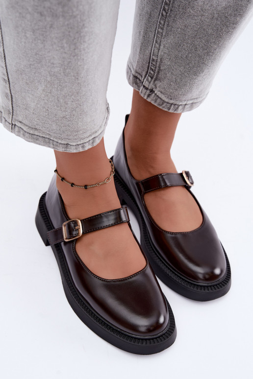 Schuhe Es mussry Jane mit breiten Absätzen CzekoladoZue Lareine