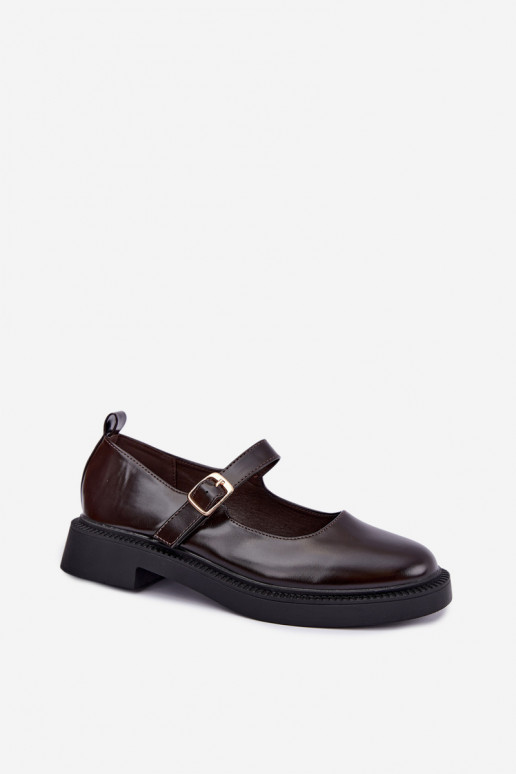 Schuhe Es mussry Jane mit breiten Absätzen CzekoladoZue Lareine