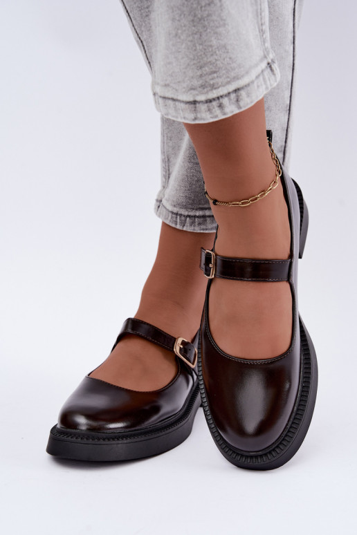 Schuhe Es mussry Jane mit breiten Absätzen CzekoladoZue Lareine