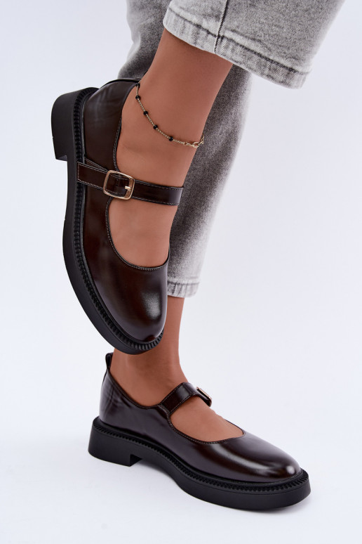 Schuhe Es mussry Jane mit breiten Absätzen CzekoladoZue Lareine