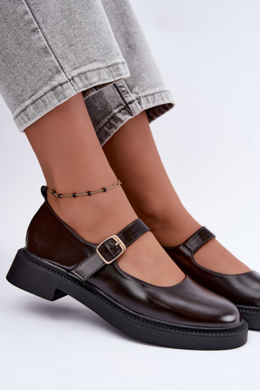 Schuhe Es mussry Jane mit breiten Absätzen CzekoladoZue Lareine