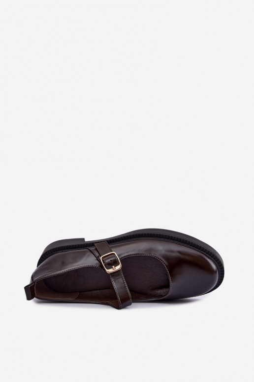 Schuhe Es mussry Jane mit breiten Absätzen CzekoladoZue Lareine