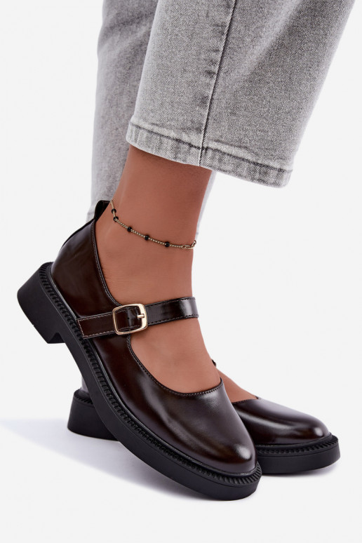 Schuhe Es mussry Jane mit breiten Absätzen CzekoladoZue Lareine