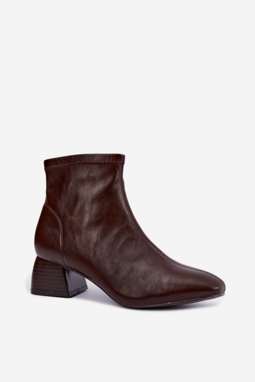 Estelle Stiefeletten aus Kunstleder in Schokoladenfarbe