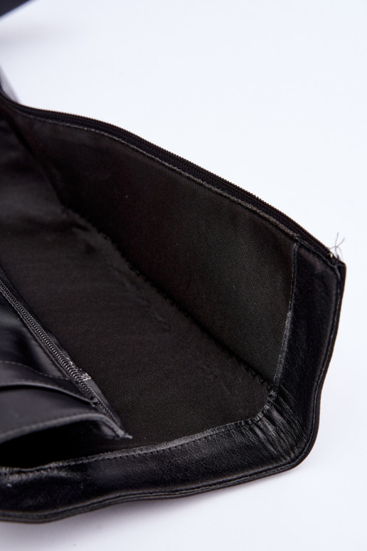 Mirettea kniehohe Stiefel mit Plattform und dekorativen Riemen in Schwarz