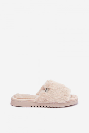 Damen Hausschuhe mit Fell in sandfarben Loraline 2
