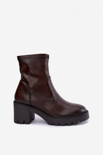 Klocke gefütterte Stiefeletten Vinceza 58672 in schokoladenfarbe 2