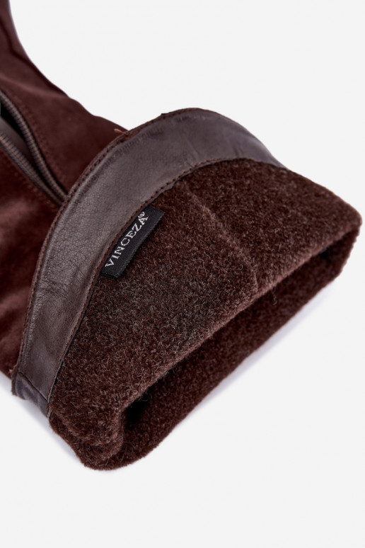 gefütterte Cowboy-Stiefel Vinceza 58680 in Schokoladenfarbe