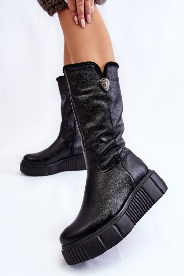 Haut Feminin Stiefel Mit INilna Zazoo 70121 schZuarze Farbe 2