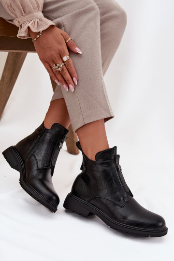 sich Zuarm laufen Damenstiefel Zum Schloss Mit Dekorationen Detalem schZuarze Farbe Roselle