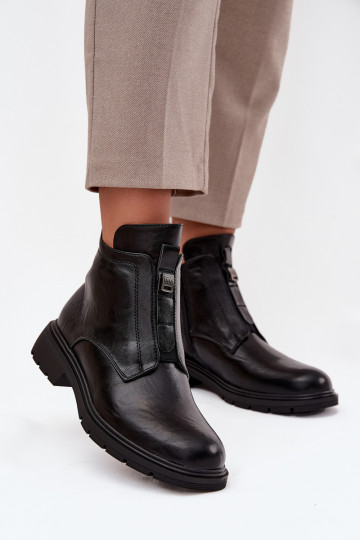 sich Zuarm laufen Damenstiefel Zum Schloss Mit Dekorationen Detalem schZuarze Farbe Roselle 2