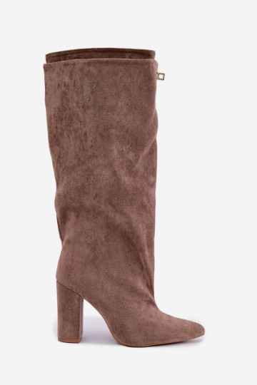 sich Zuarm laufen Stiefel mit Doppelstiefel mit Absätzen Beige aus INildleder Luminelle 2