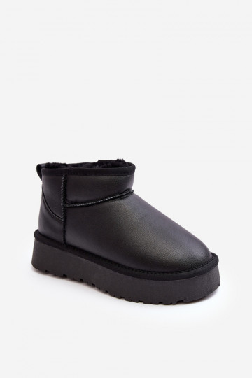 Schwarze Damen-Schneestiefel mit Plateau Loreley