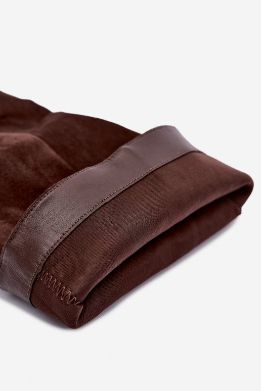 Slip-On hohe Stiefel mit breiten Absätzen in Schokolade Cadorine