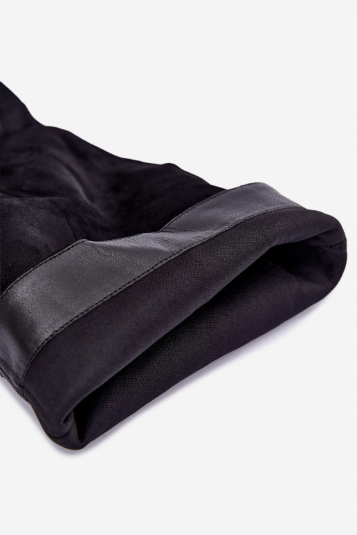 Slip-On hohe Stiefel mit breiten Absätzen in Schwarz Cadorine