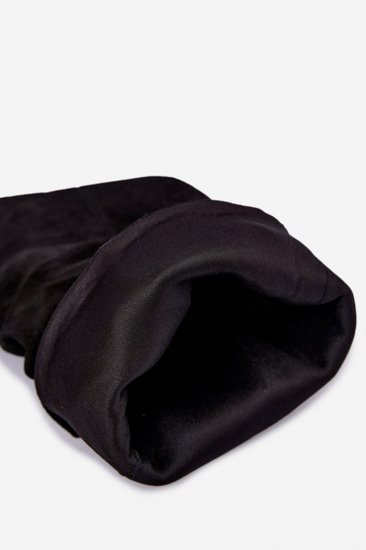 Slip-On Slouchy Stiefeletten mit Absätzen in Schwarz Falisette