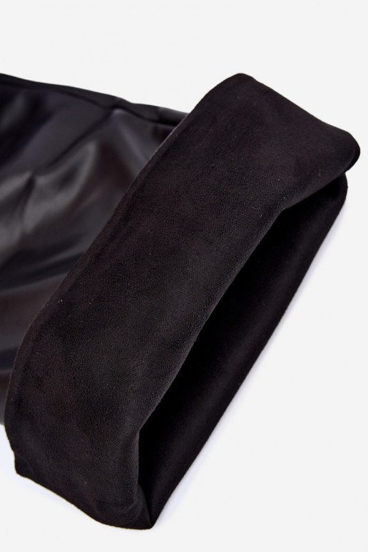 Damenstiefel bis zum Knie mit dünnen Absätzen über dem Knie in schwarzer Farbe Aderelle