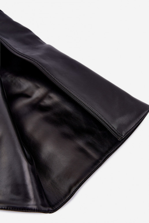 Stiefel bis zum Knie mit Schnallen und breiten Absätzen in schwarzer Farbe Ismerelle