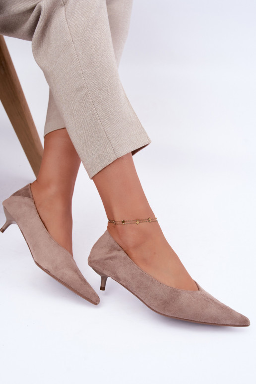 Schuhe mit niedrigem Absatz in sandfarbener Farbe Joresta