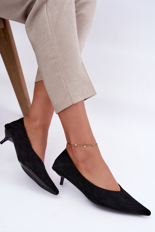 Schuhe mit niedrigem Absatz in schwarzer Farbe Joresta