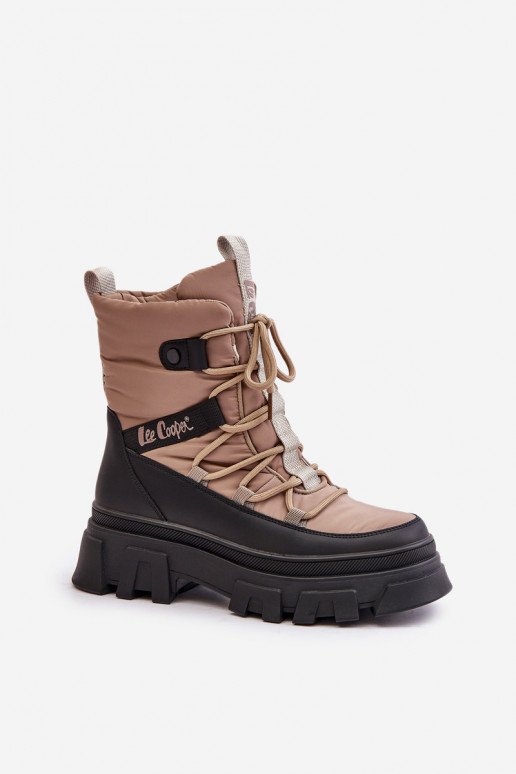 Beige Damen Schneestiefel Lee Cooper LCJ-24-47-3143