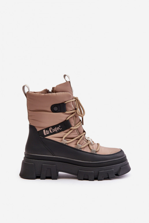 Beige Damen Schneestiefel Lee Cooper LCJ-24-47-3143