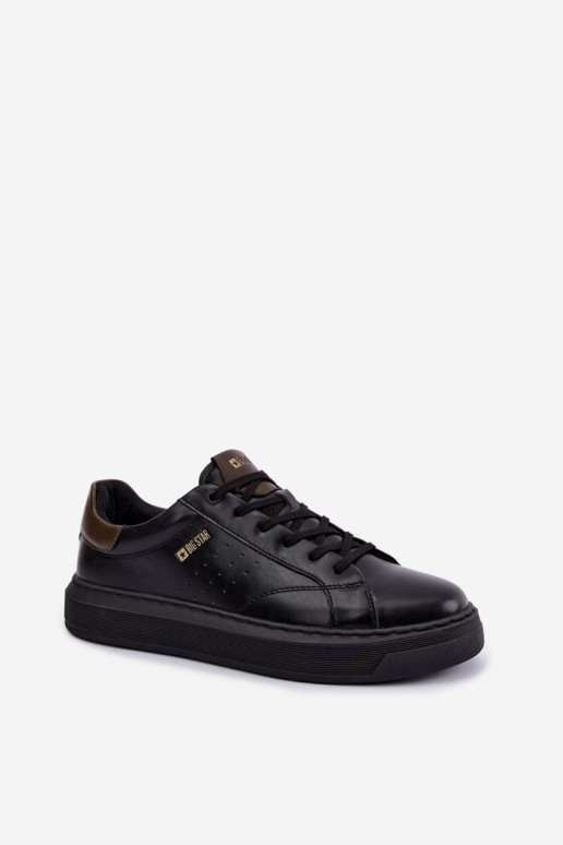 Schwarze Herren Sneakers mit Plattform Big Star UU174291
